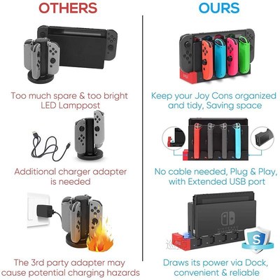 Switch Joy Con Controller Charger Dock Stand Station Holder