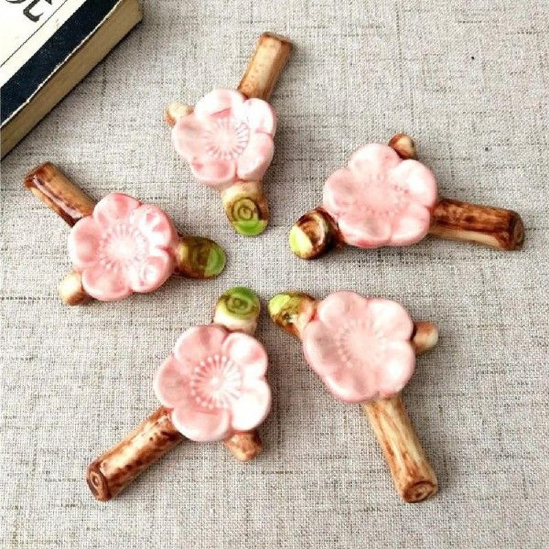 Ceramic Japanese Style Cherry Blossom Chopstick Rest,