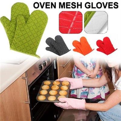 One Piece Silicone Anti-scalding Oven Gloves Mitts Kitchen