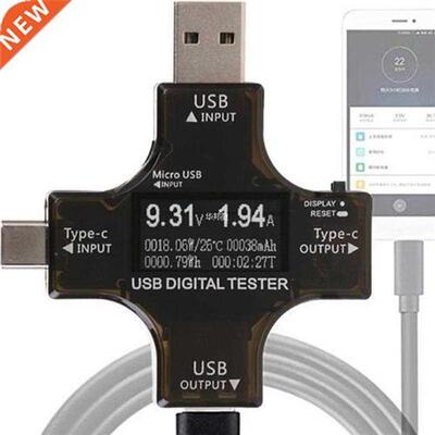 Type-C PD USB Teer DC Digital Voltmeter Ammeter Voltage Cu