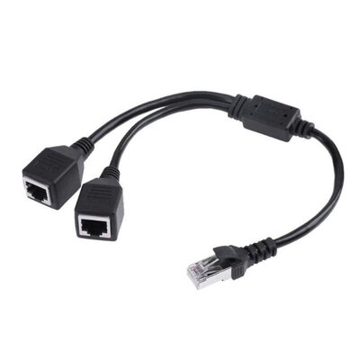 Male to 2 Female RJ45 Splitter Ethernet  adapter DSL LAN Net