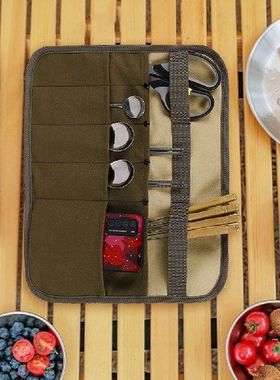 Portable Outdoor Camping BBQ Tablewares Storage Bag Holder