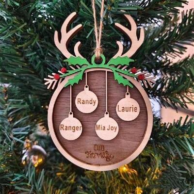 Personalized Family Ornament Merry Christmas Ornaments With