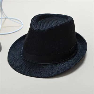 New Fashion Retro Men Fedoras Top Jazz Felt Wide Brim Hat Vi