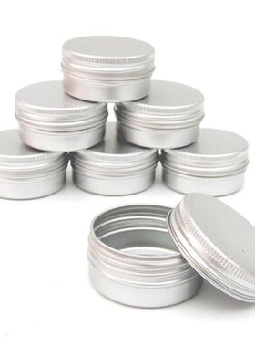 12 pcs 60ml Silver Metal Tins Empty Slip Slide Round Contain