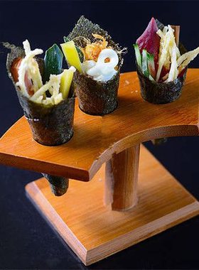 Bamboo wooden Sushi Rolls Rack Equipment purple cabbage