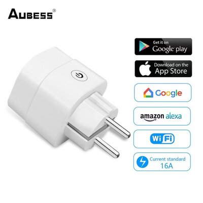 Aubess 16A Eu Smart Wifi Stekker Met Power Monitor Smart Hom