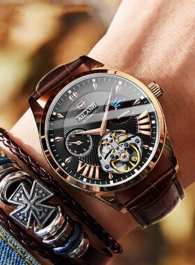 AILANG Quality Tourbillon Men's Watch Men Automatic Swis
