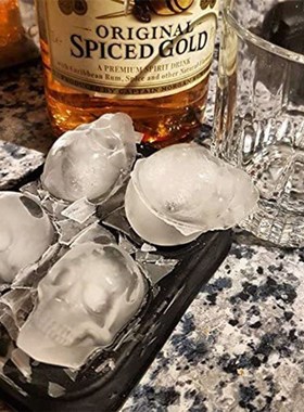 3D Skull Silicone Mold Ice Cube Maker Chocolate Mould Tray I