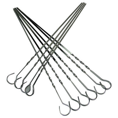 10PCS Stainless Steel Skewers BBQ Grill Stick Needle Kebab
