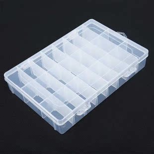 6 Slots Plastic Jewelry Storage Box Compartment Adjustable