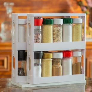 Function Storage Multi Kitchen Seasoning Rack Rotating