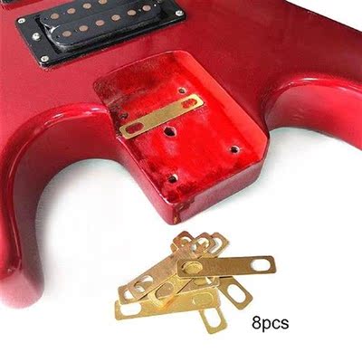 8 Pieces Brass Shims 0.2mm, 0.5mm, 1mm Guitar Neck Shims