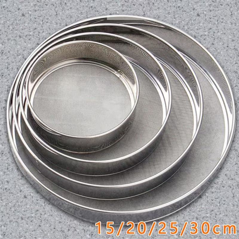 Stainless Steel Flour Sieve Tea Pasta Strainer Rice Pastry U