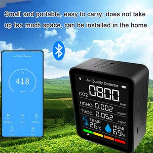 Carbon compatible in1 Air Monitor CO2 Bluetooth with Meter