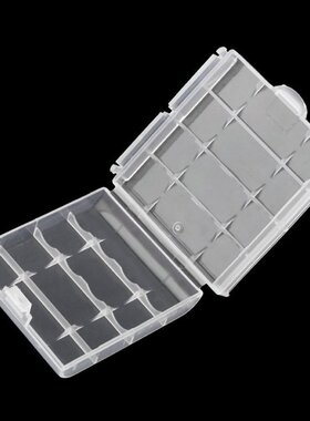 Witte Plastic Batterij Storage Box Case Cover Houder Transpa