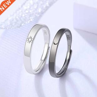 2 Pcs/Pair Sun Moon Matching Couple Friendship Lover Open Ad
