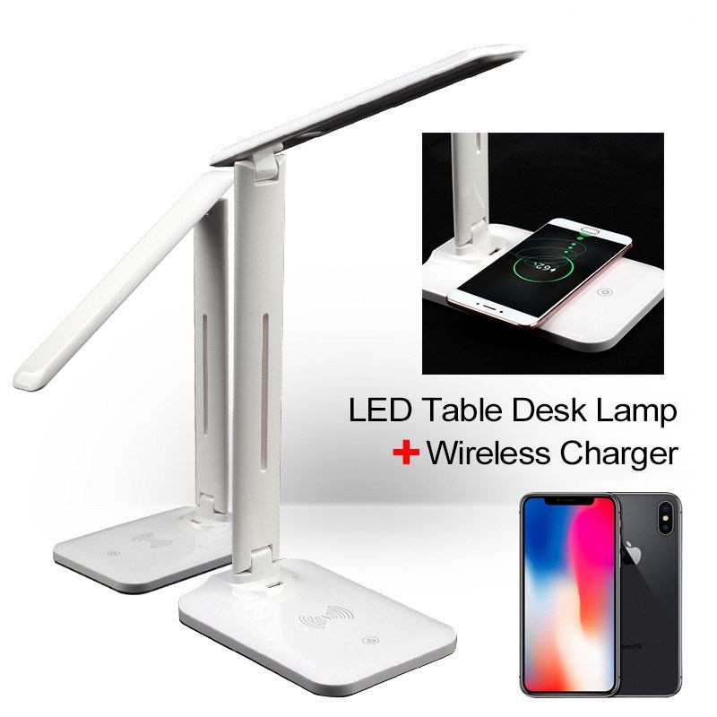 2 in 1 Table Desk Lamp 10W Fast Charging Wireless Charger f