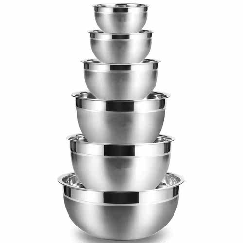 Stainless Steel Mixing Bowl (Set Of 6) Fruit Salad Bowl Stor