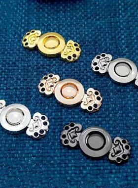 10Set Vintage Chinese Style Buttons Flower Fasten Clasps