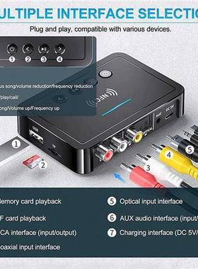 Bluetooth 5.0 Receiver Transmitter FM Stereo AUX 3.5mm Jack