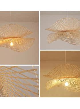 Modern Bamboo Pendant Lights Asian Style Handmade Hanglamp L