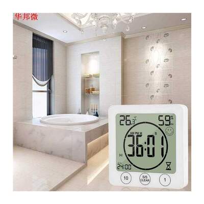 Horloges de salle de bain numériques thermomèt