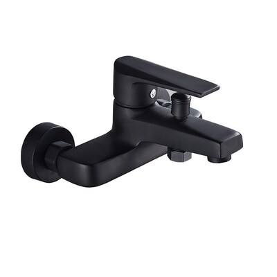 Matte Black Triple Shower Set Wall Mounted Bathroom Shower F