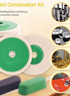 13 Pcs Polishing Wheel with Compounds Kit Contains 10Pcs 4In