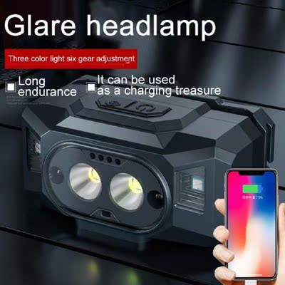 Strong light LED Headlight Outdoor Warning Induction Headlig