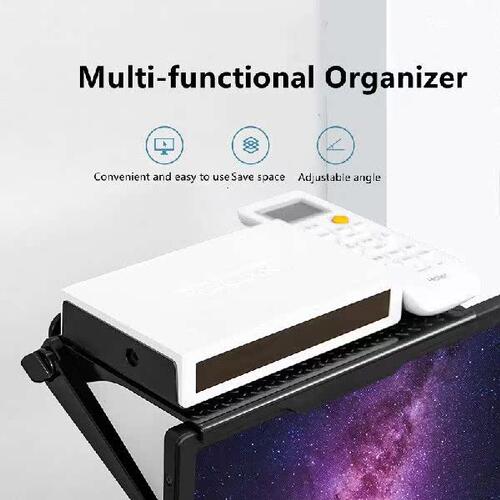 Rack TV Monitor Organizer Screen Top Storage Shelf Holder