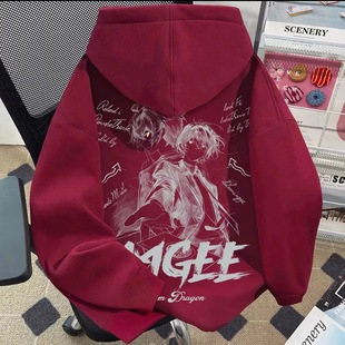 龙族动漫卫衣路明非路鸣泽印花连帽卫衣男中大童二次元潮连帽卫衣