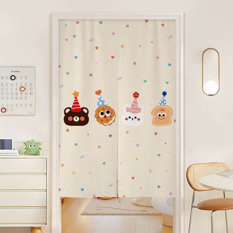 法式奶油风布帘女生卧室房