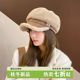 帽子女仿羊羔绒显脸小时尚 韩版 秋冬新款 皮标八角帽冬暖防寒鸭舌帽