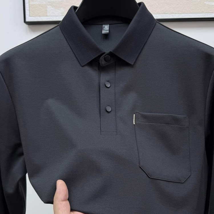 BOZZ BURY~尽显儒雅气息！新款秋季polo衫男士长袖真口袋翻领t恤,男装,秀禾服,淘宝优惠券,粉丝福利购,淘宝优惠卷