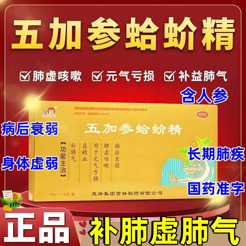 补益精血病后衰弱肺虚咳嗽蛤蚧人参大补口服