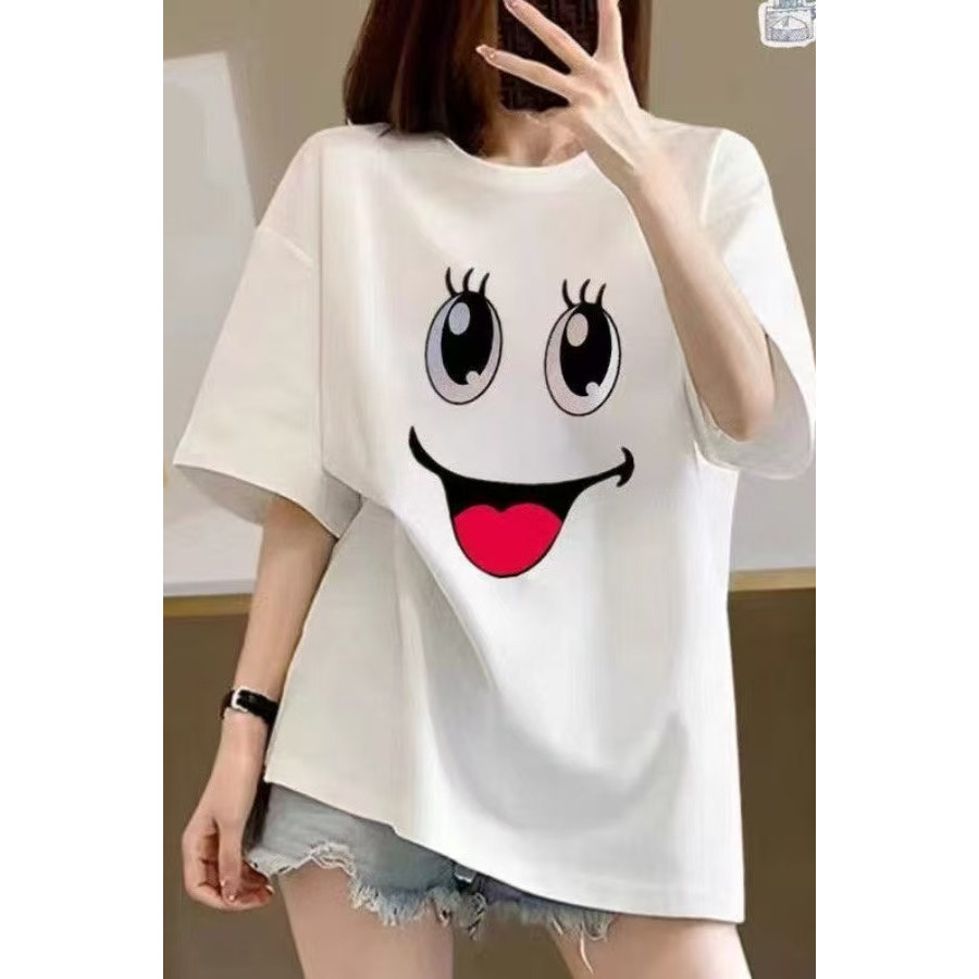 纯棉重磅潮牌印花短袖T恤衫男女夏季新款宽松美式半袖上衣1