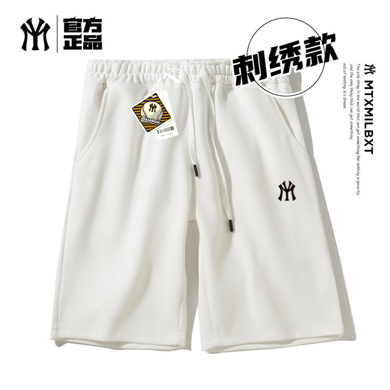 26夏季新款华棉洋基队潮牌印花短裤男女同款潮牌运动休闲五分裤1
