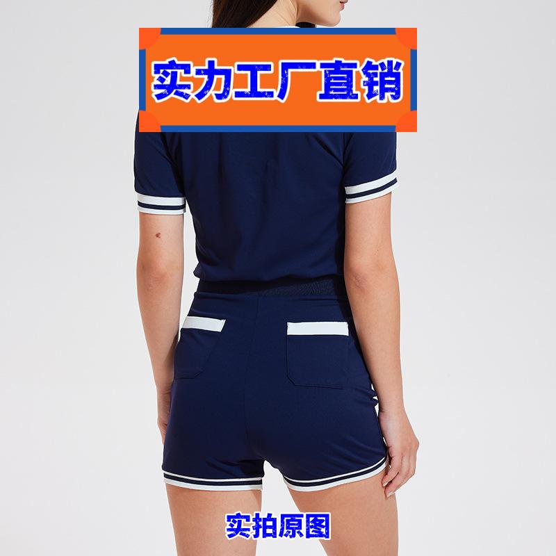 广州市泽创服饰夏连体衣女运动显瘦网球休闲修身领短裤瑜伽定制连