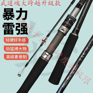 武道魂竿锚鱼竿大物巨物竿碳素打黑钓路亚超硬调重雷竿超轻超轻