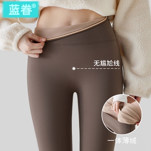 鲨鱼裤女2025秋冬新款加绒外穿加厚保暖打底裤高腰提臀瑜伽芭比裤