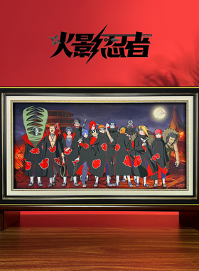 火影忍者晓组织动漫立体画