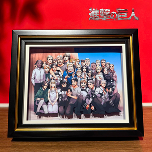 进击的巨人立体画全家福最终季艾伦耶格尔手办客厅3D装饰挂画礼物