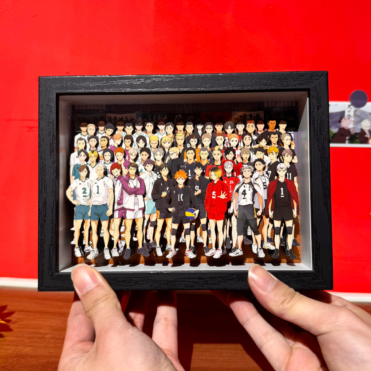 排球少年全家福乌野日向翔阳手工立体画周边手办摆台挂画生日礼物