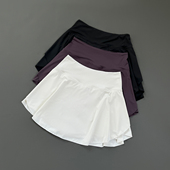 运动短裙女防走光夏户外羽毛球网球裙假两件高腰健身瑜伽裙裤 速干