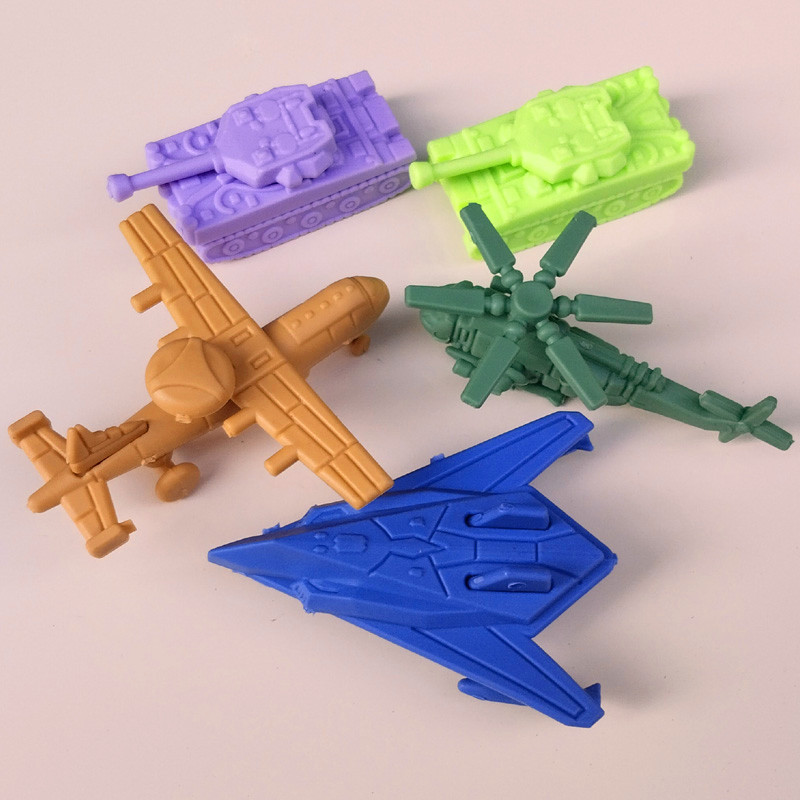 飞机坦克橡皮擦盲盒可拆卸拼装
