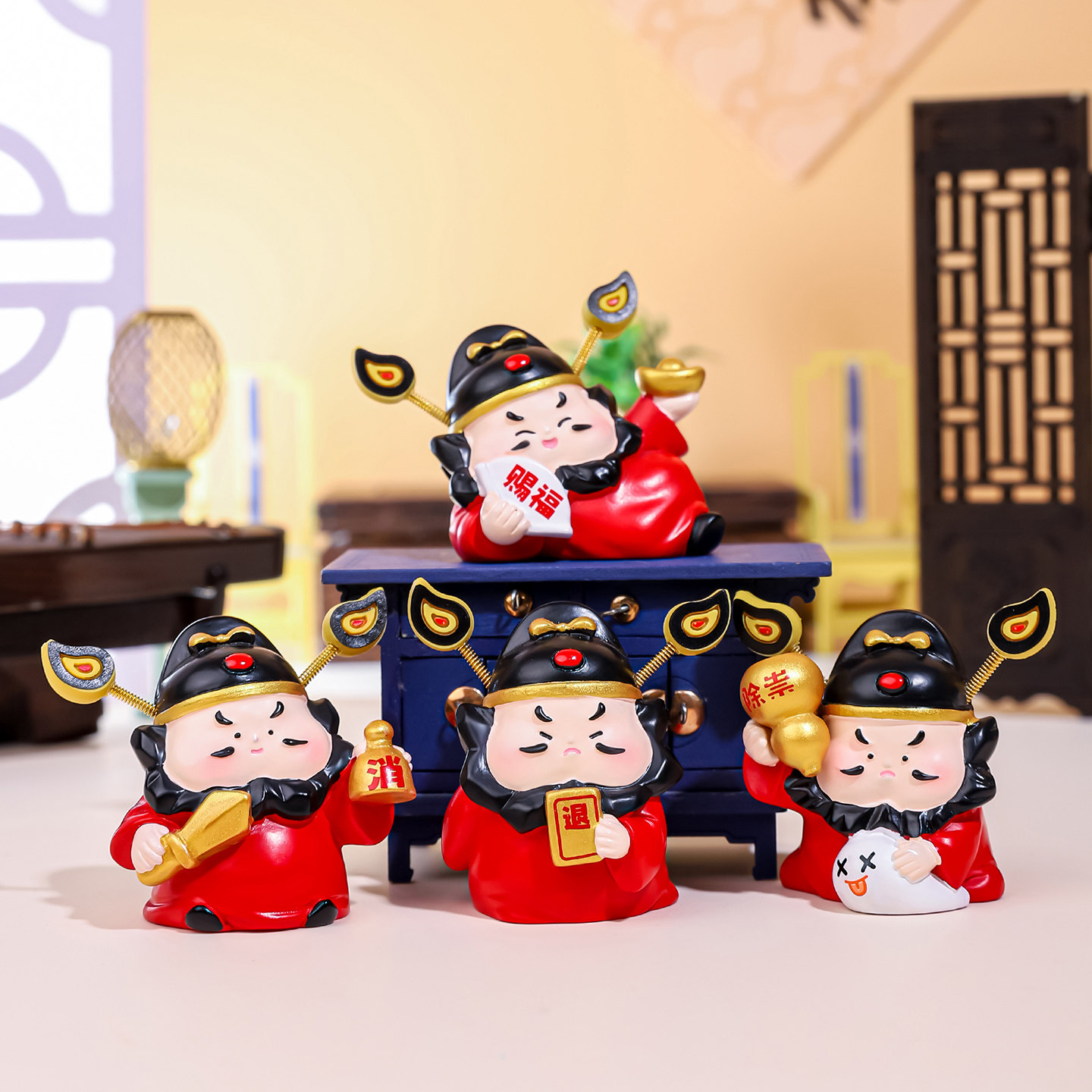 全越平安小钟馗桌面摆件卡通玩偶办公室防小人稳定情绪神器装饰品,家居饰品,装饰摆件,淘宝优惠券,粉丝福利购,淘宝优惠卷