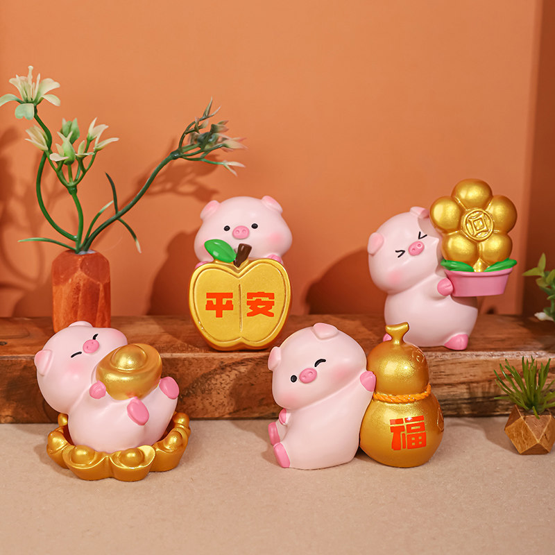 全越祝福猪猪桌面小摆件节日礼物