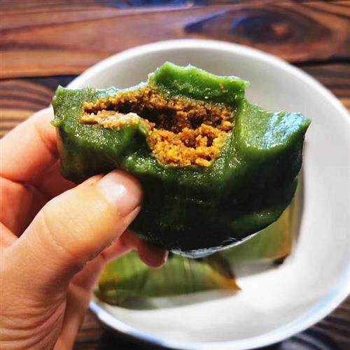 湖南湘西怀化特产农家自制手工艾叶粑粑蒿叶粑粑青团纯糯米粉糍粑