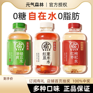 元 气森林出品自在水红豆薏米水红枣枸杞水0糖0脂无糖饮料500ml